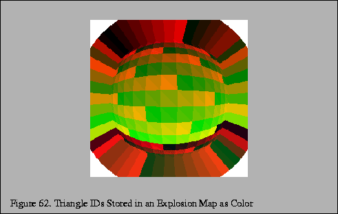 % latex2html id marker 12454
\fbox{\begin{tabular}{c}
\vrule width 0pt height 0....
...\thefigure . Triangle IDs Stored in an Explosion Map as Color}\\
\end{tabular}}