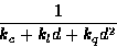 \begin{displaymath}1 \over {{k_{c}} + {k_{l}d} + {k_{q}d^2}}\end{displaymath}