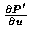 $\frac{\partial P'}{\partial u}$